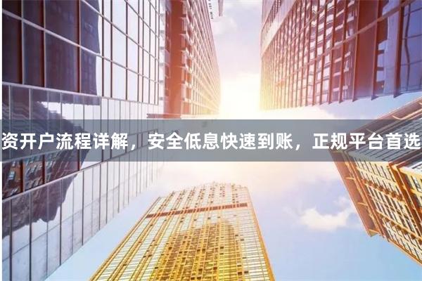 资开户流程详解，安全低息快速到账，正规平台首选